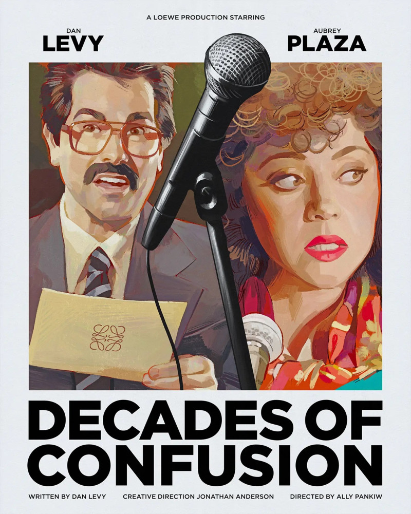Loewe Decades Of Confusion 2024 Fim Featuring Aubrey Plaza and Dan Levy  advertisement for Spring/Summer 2024