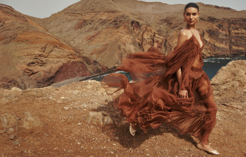 Barbara Valente featured in  the Zimmermann advertisement for Spring/Summer 2024