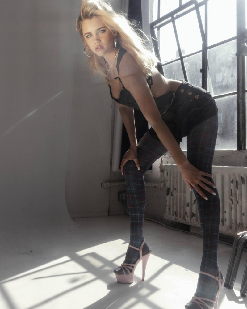 Olivia Bonner featured in  the Jeffrey Campbell lookbook for Autumn/Winter 2022