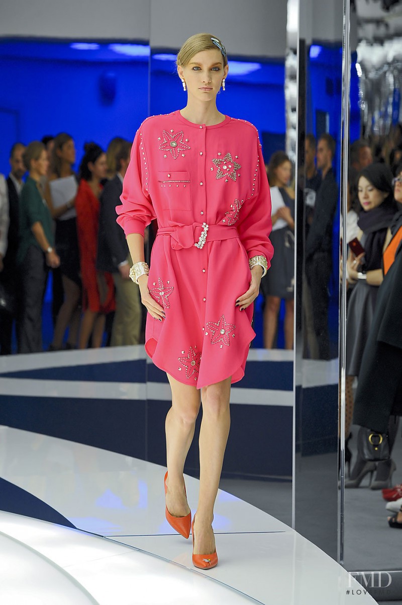 Irina Nikolaeva featured in  the Vionnet fashion show for Spring/Summer 2012