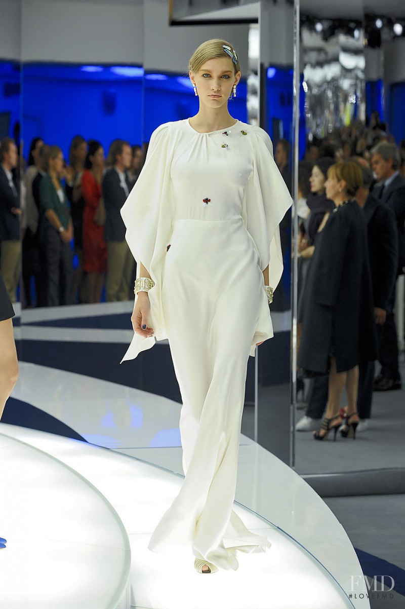 Irina Nikolaeva featured in  the Vionnet fashion show for Spring/Summer 2012