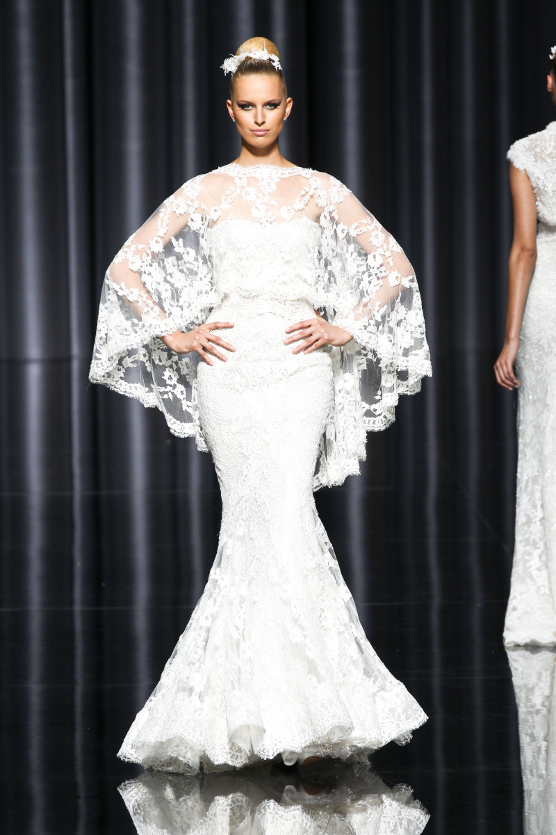 Karolina Kurkova featured in  the Pronovias fashion show for Spring/Summer 2012