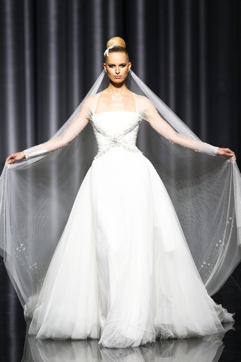 Karolina Kurkova featured in  the Pronovias fashion show for Spring/Summer 2012