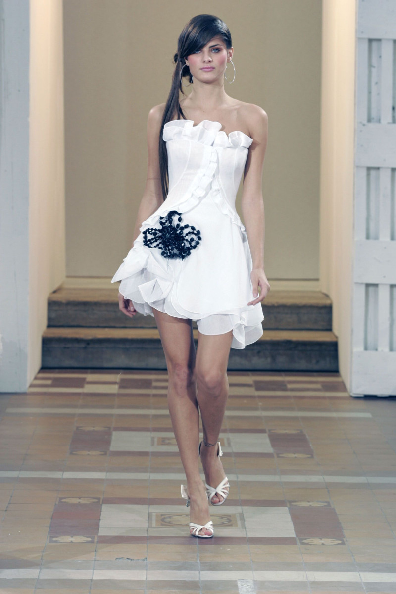 Isabeli Fontana featured in  the Christian Lacroix fashion show for Spring/Summer 2005
