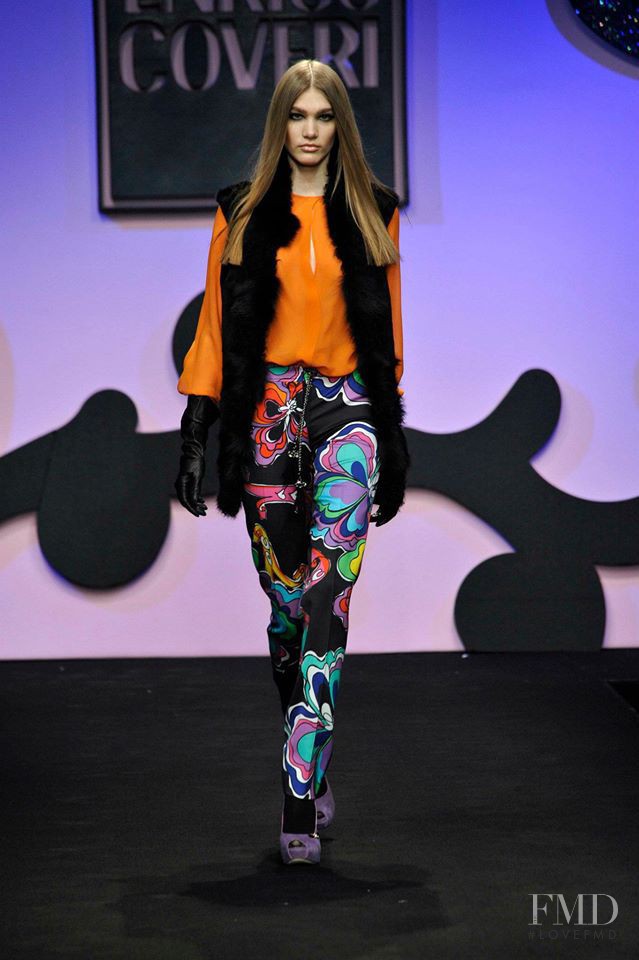 Irina Nikolaeva featured in  the Enrico Coveri fashion show for Autumn/Winter 2012