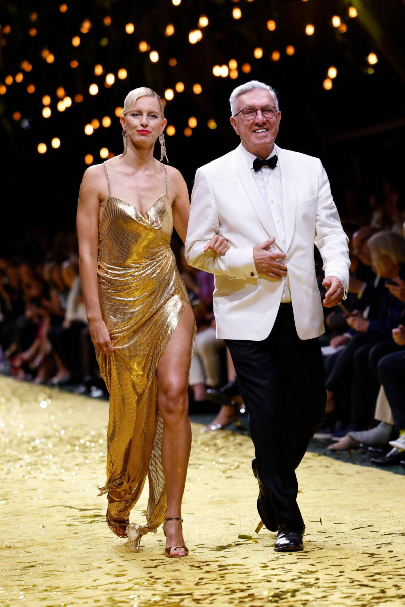 Karolina Kurkova featured in  the Marc Cain fashion show for Spring/Summer 2024