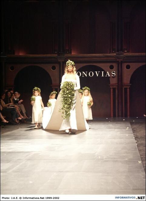 Karolina Kurkova featured in  the Pronovias fashion show for Spring/Summer 2003