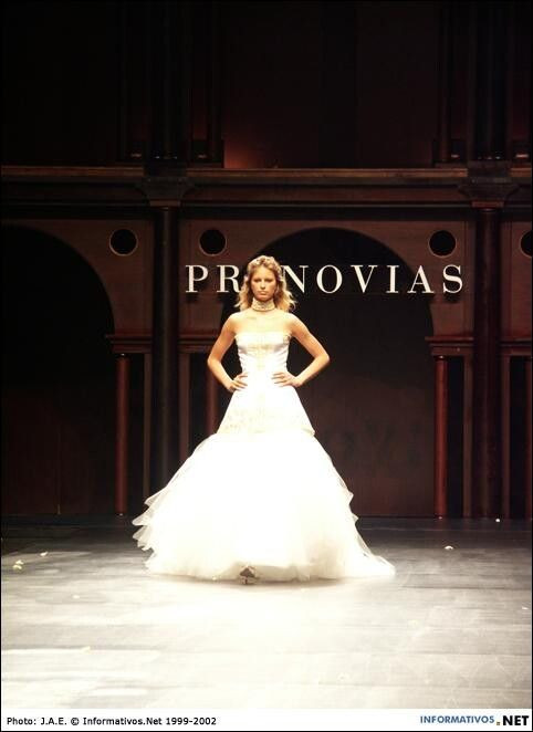 Karolina Kurkova featured in  the Pronovias fashion show for Spring/Summer 2003