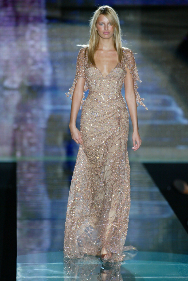 Karolina Kurkova featured in  the Elie Saab Couture fashion show for Spring/Summer 2003