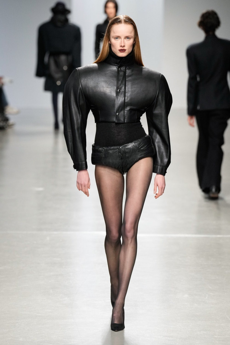 Rianne Van Rompaey featured in  the Duran Lantink fashion show for Autumn/Winter 2024