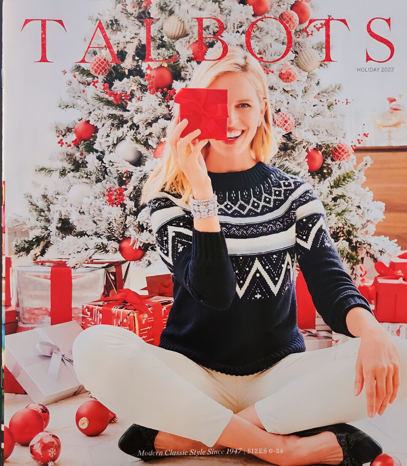 Karolina Kurkova featured in  the Talbots advertisement for Holiday 2022