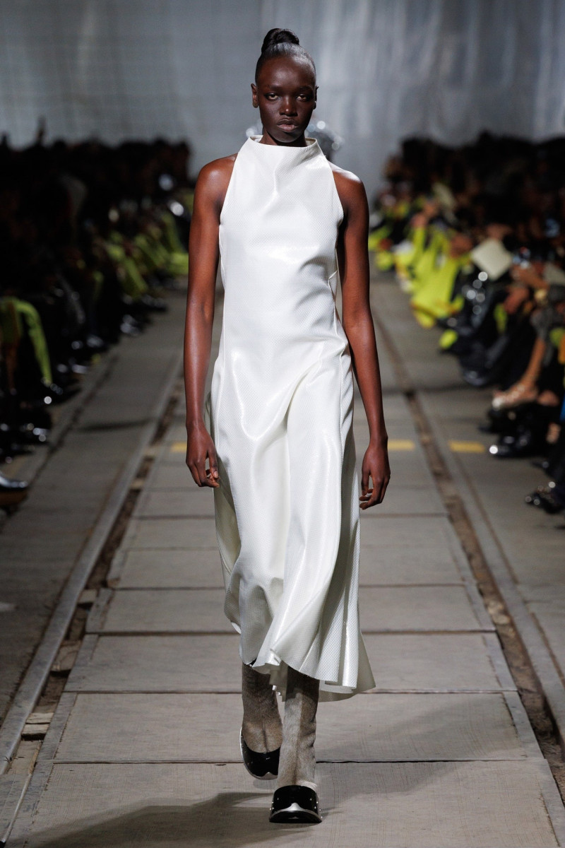 Nyajuok Gatdet featured in  the Alexander McQueen fashion show for Autumn/Winter 2024