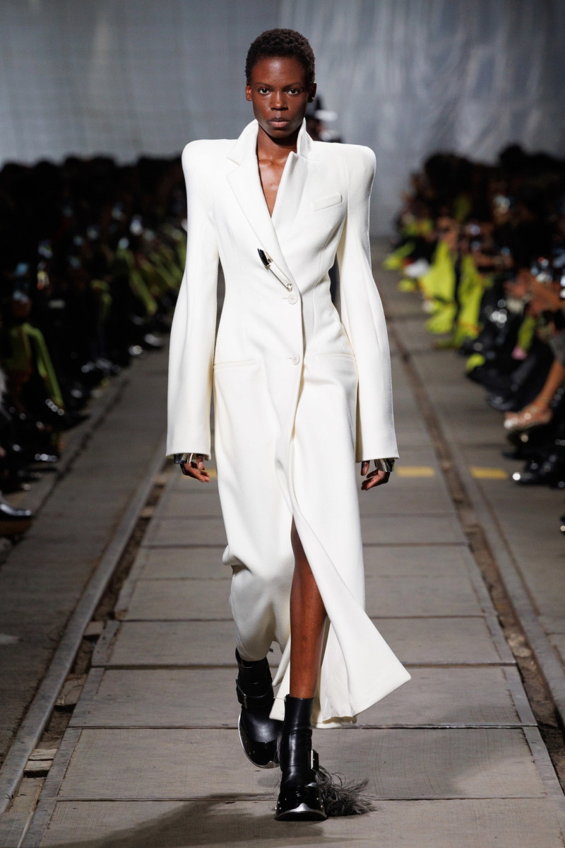 Agel Akol featured in  the Alexander McQueen fashion show for Autumn/Winter 2024