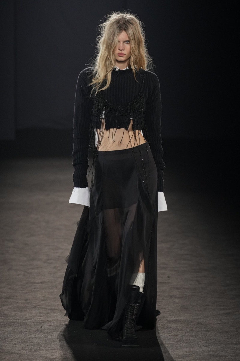 Ida Heiner featured in  the Ann Demeulemeester fashion show for Autumn/Winter 2024