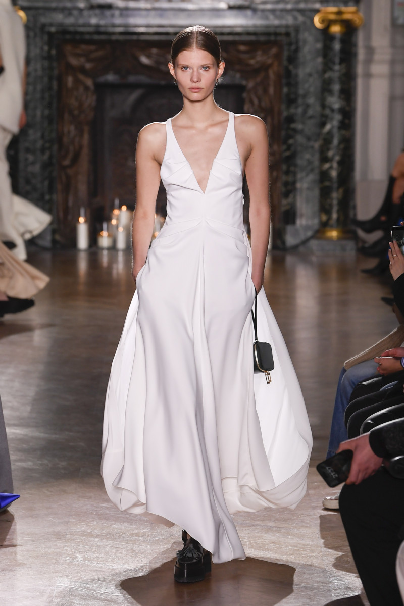 Ida Heiner featured in  the Victoria Beckham fashion show for Autumn/Winter 2024