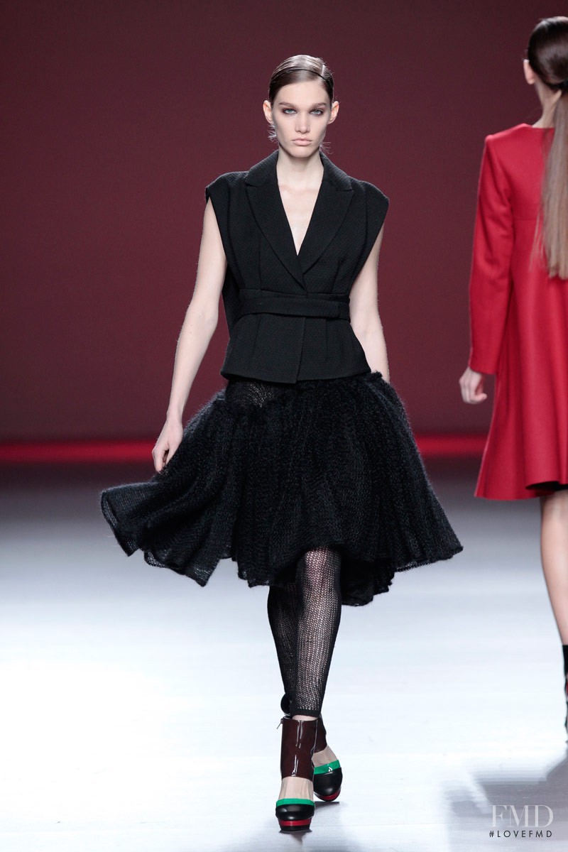 Irina Nikolaeva featured in  the AA de Amaya Arzuaga fashion show for Autumn/Winter 2012