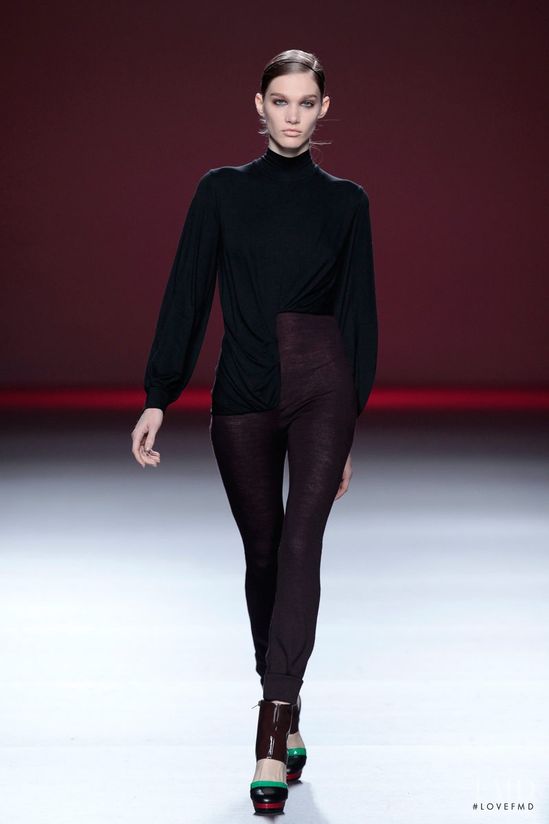Irina Nikolaeva featured in  the AA de Amaya Arzuaga fashion show for Autumn/Winter 2012