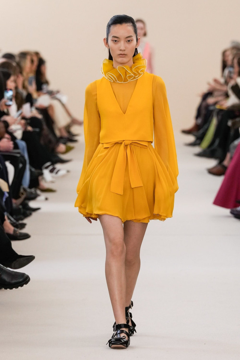 Wang Fei featured in  the Giambattista Valli fashion show for Autumn/Winter 2024