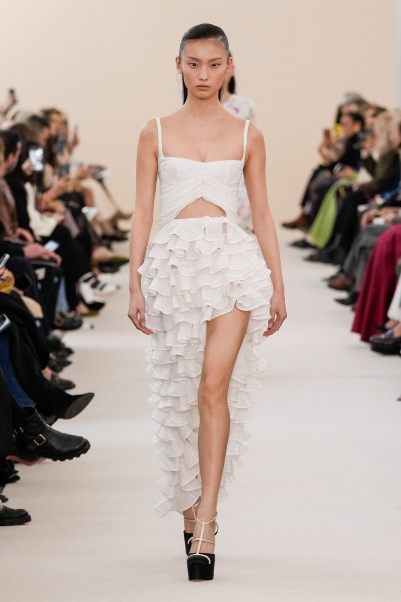 Tinglei Liu featured in  the Giambattista Valli fashion show for Autumn/Winter 2024