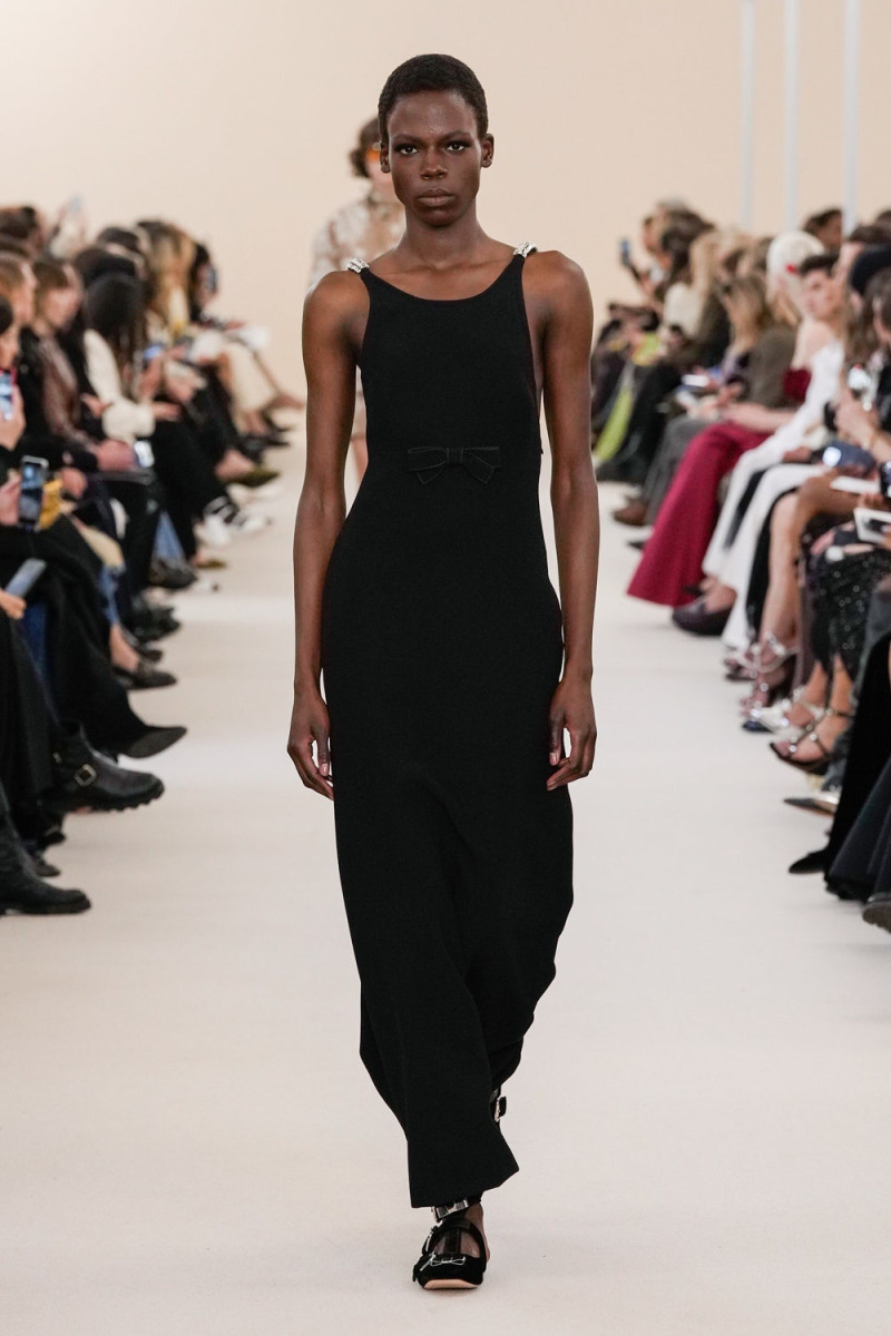 Agel Akol featured in  the Giambattista Valli fashion show for Autumn/Winter 2024