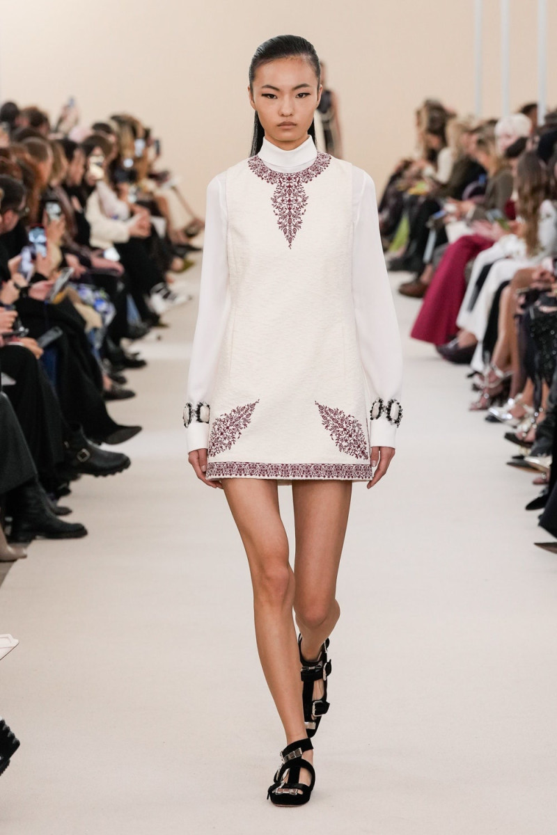 Xinye Wang featured in  the Giambattista Valli fashion show for Autumn/Winter 2024