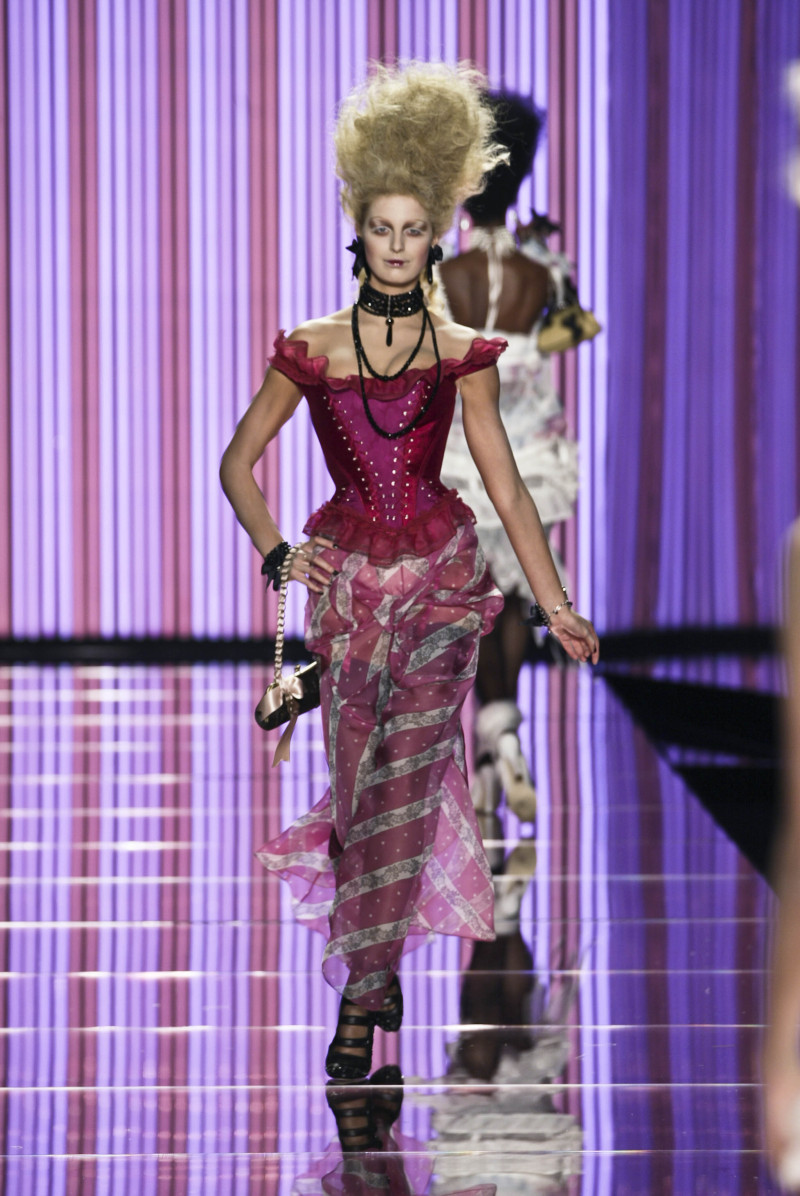 Karolina Kurkova featured in  the John Galliano fashion show for Spring/Summer 2004
