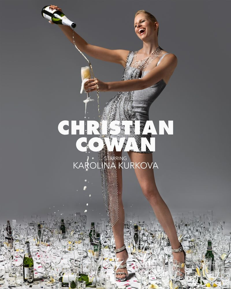 Karolina Kurkova featured in  the Christian Cowan advertisement for Autumn/Winter 2019