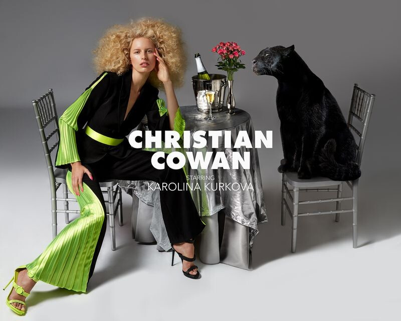 Karolina Kurkova featured in  the Christian Cowan advertisement for Autumn/Winter 2019