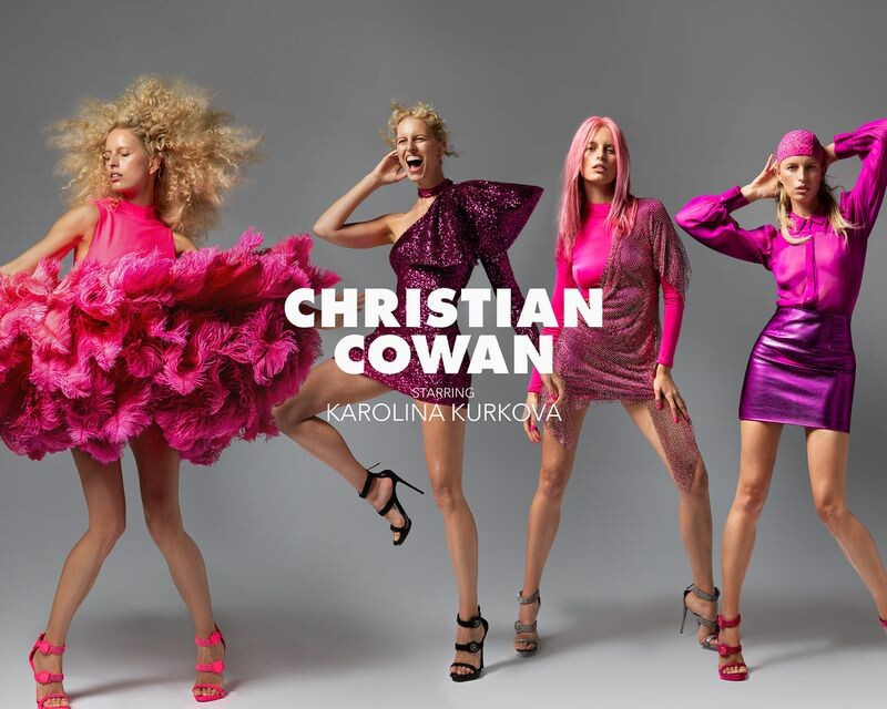 Karolina Kurkova featured in  the Christian Cowan advertisement for Autumn/Winter 2019