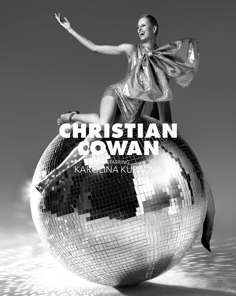 Karolina Kurkova featured in  the Christian Cowan advertisement for Autumn/Winter 2019