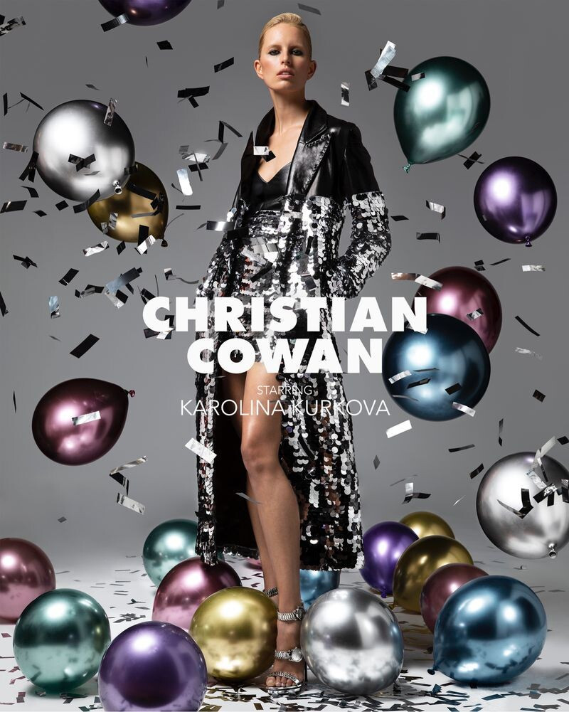 Karolina Kurkova featured in  the Christian Cowan advertisement for Autumn/Winter 2019