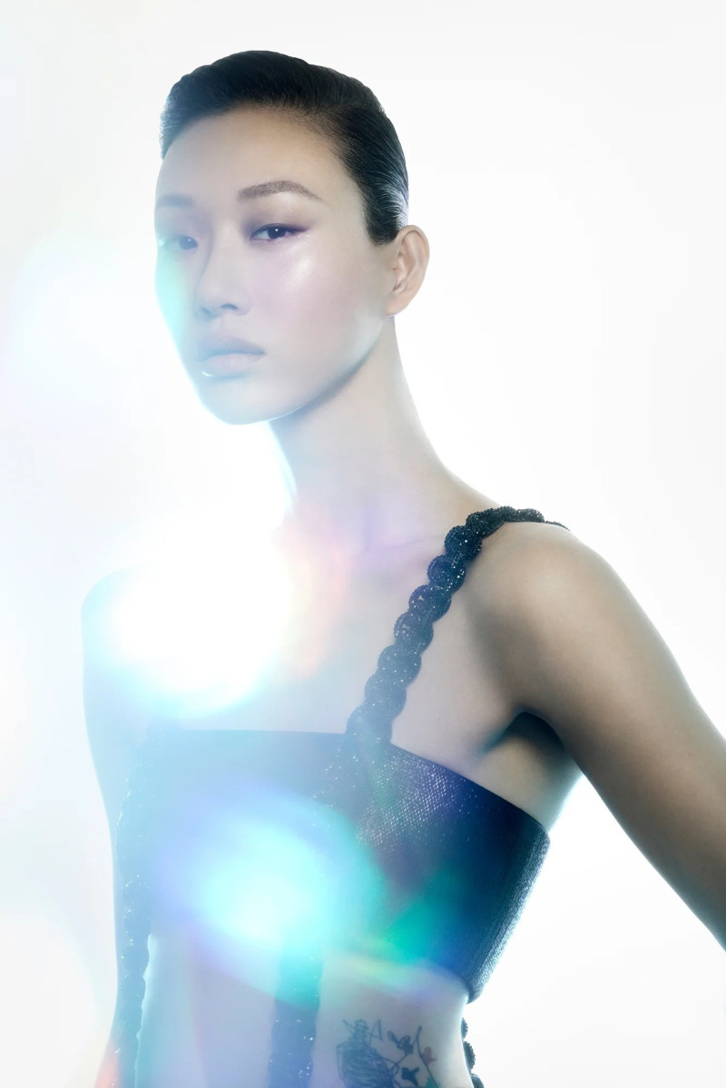 Quinn Elin Mora featured in  the Giorgio Armani advertisement for Spring/Summer 2024
