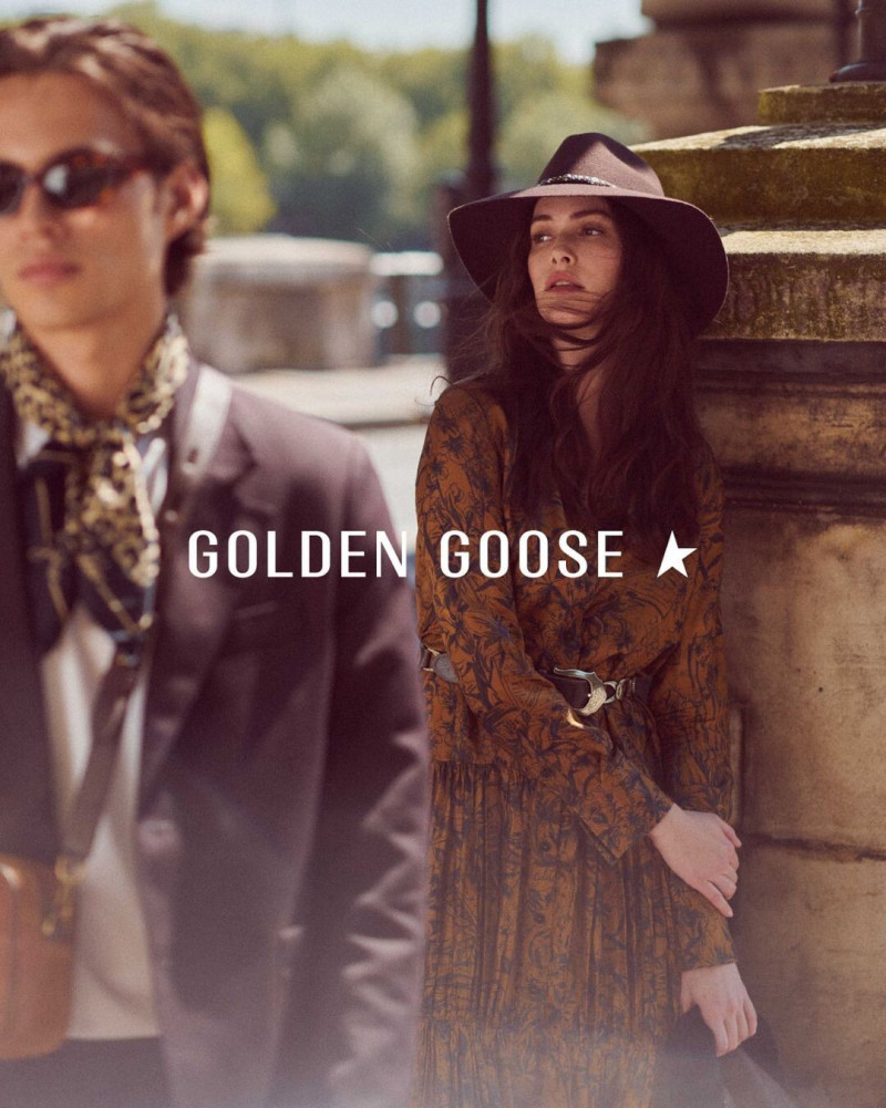 Vanessa Moody featured in  the Golden Goose Deluxe Brand The Golden Express advertisement for Pre-Fall 2022