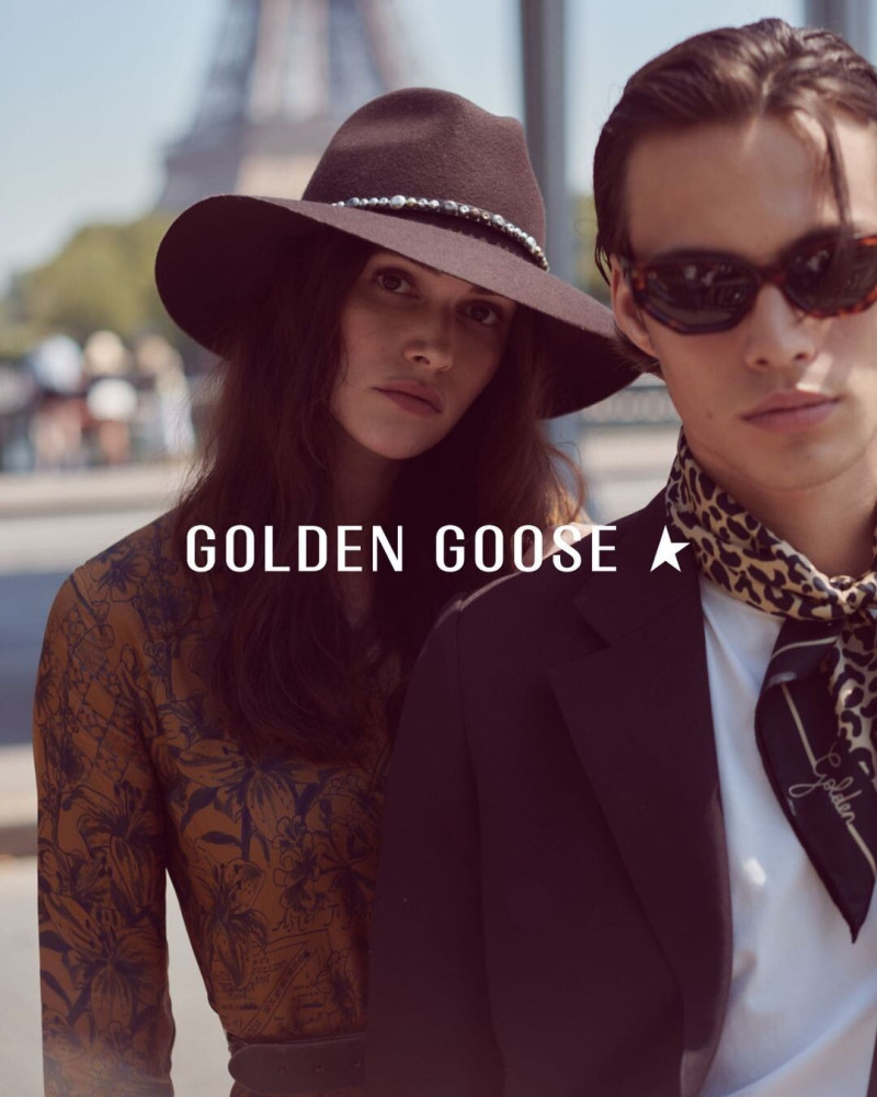 Vanessa Moody featured in  the Golden Goose Deluxe Brand The Golden Express advertisement for Pre-Fall 2022