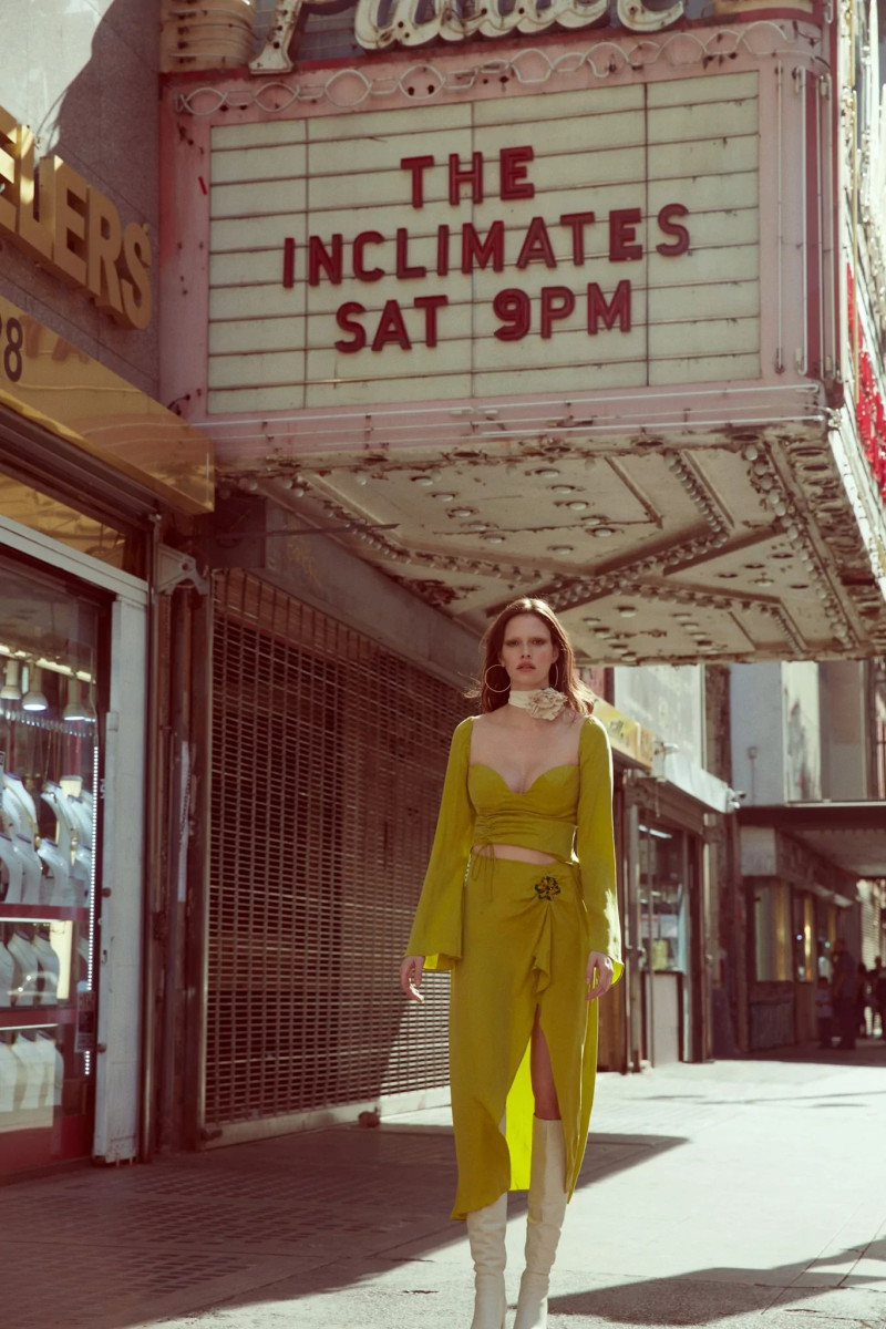 Vanessa Moody featured in  the For Love & Lemons Hearts on Fire advertisement for Autumn/Winter 2022