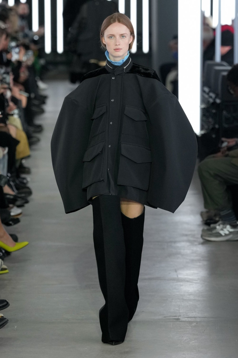 Rianne Van Rompaey featured in  the Sacai fashion show for Autumn/Winter 2024