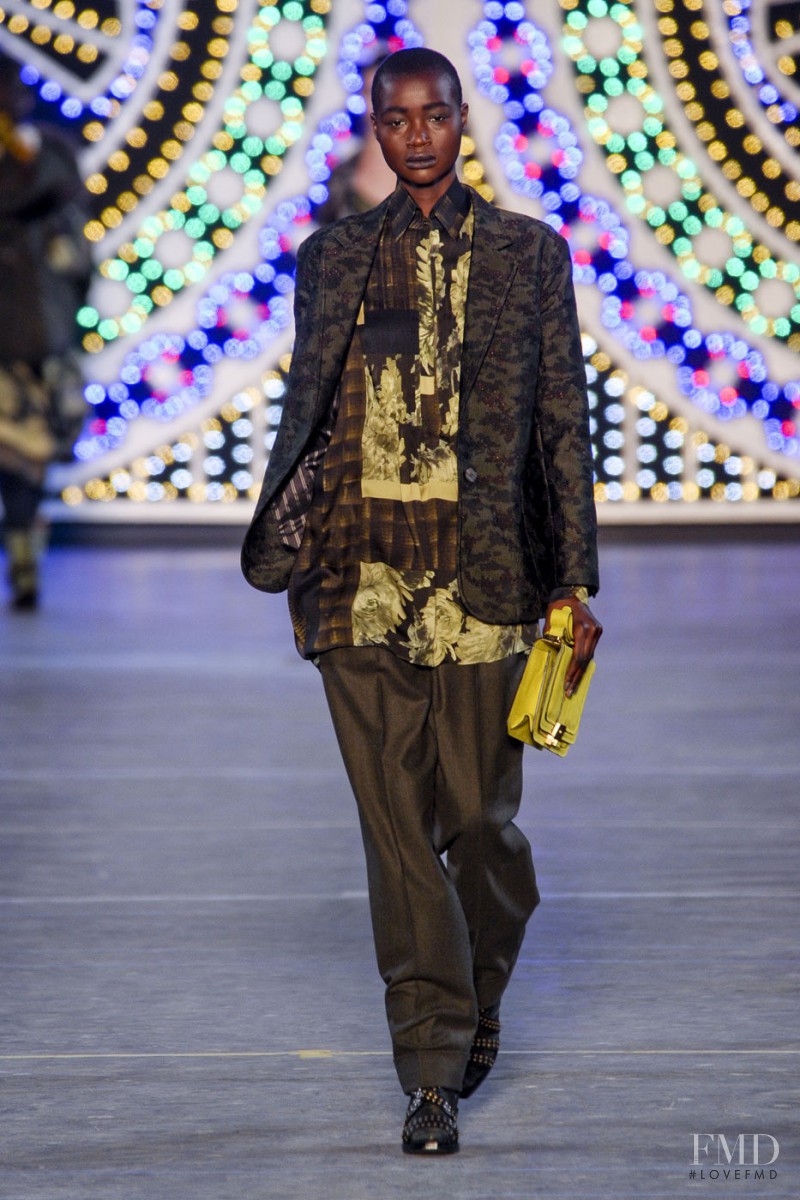 Ataui Deng featured in  the Kenzo fashion show for Autumn/Winter 2011