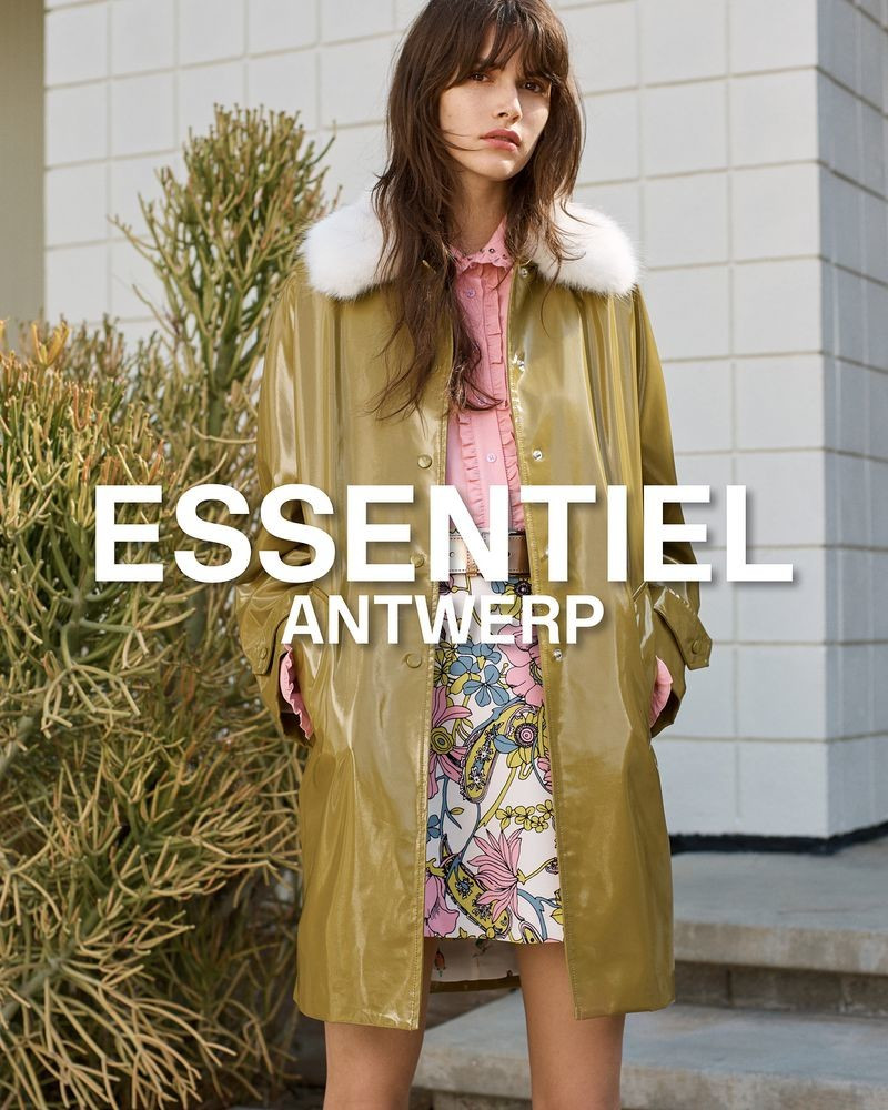 Vanessa Moody featured in  the Essentiel Antwerp advertisement for Spring/Summer 2018