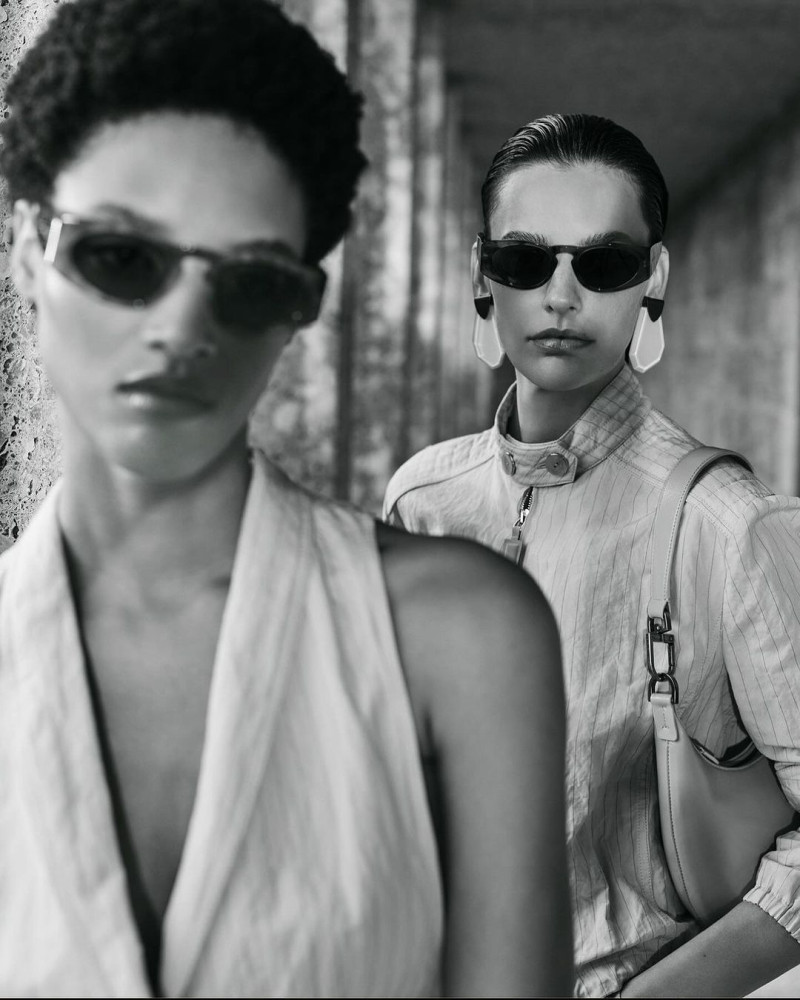 Amanda Murphy featured in  the Giorgio Armani Eyewear advertisement for Spring/Summer 2024