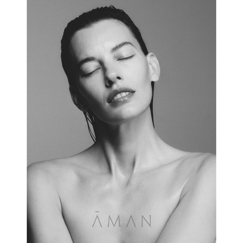 Amanda Murphy featured in  the Aman advertisement for Spring/Summer 2024