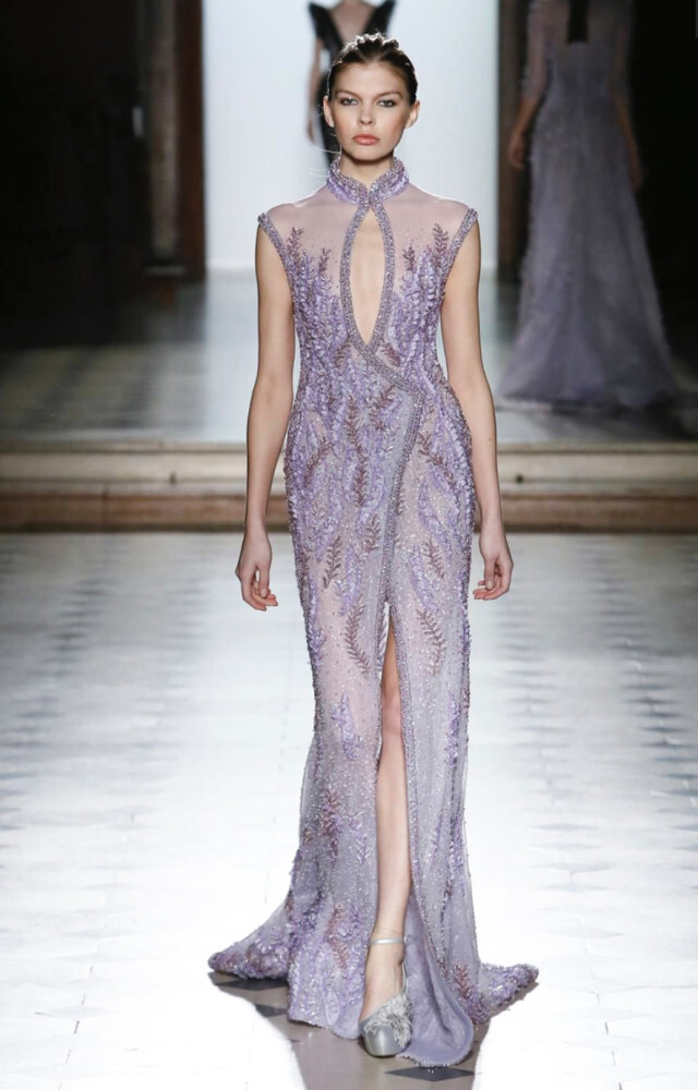Yulia Velikanova featured in  the Tony Ward fashion show for Spring/Summer 2018