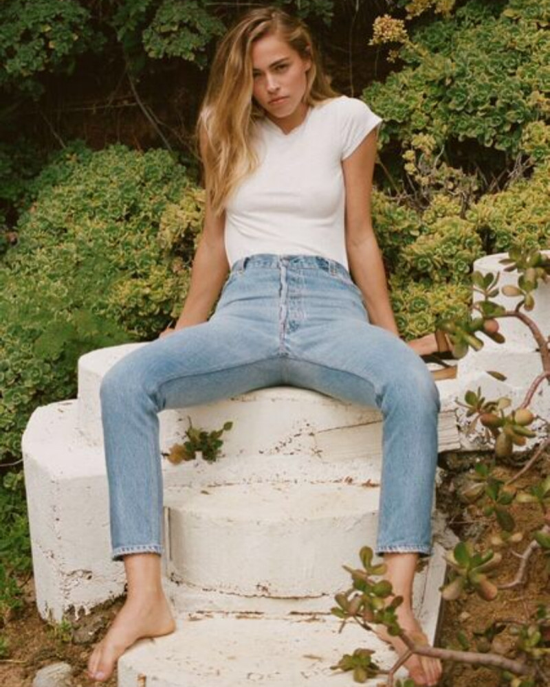 Caroline Kelley featured in  the RE/DONE Jeans advertisement for Autumn/Winter 2017