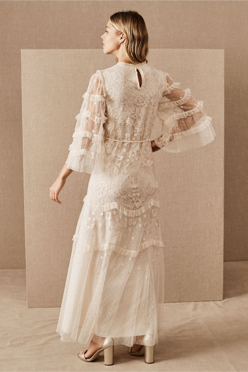 Caroline Kelley featured in  the BHLDN lookbook for Holiday 2019