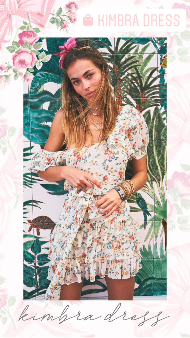 Caroline Kelley featured in  the LoveShackFancy catalogue for Pre-Fall 2020