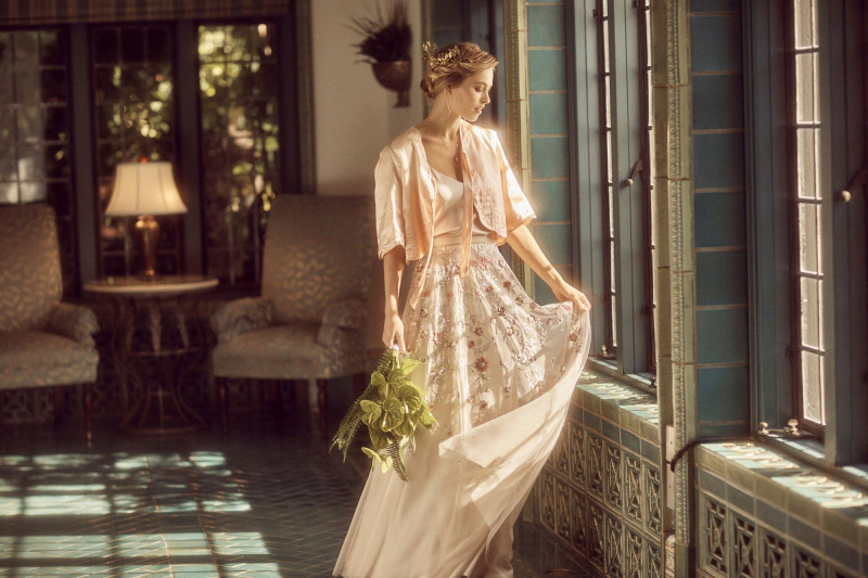 Caroline Kelley featured in  the BHLDN catalogue for Spring/Summer 2021