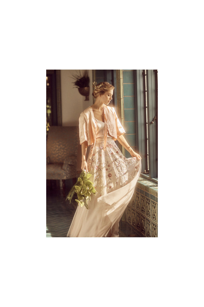 Caroline Kelley featured in  the BHLDN catalogue for Spring/Summer 2021