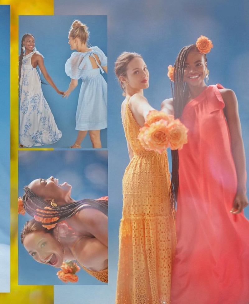 Caroline Kelley featured in  the BHLDN catalogue for Spring/Summer 2021