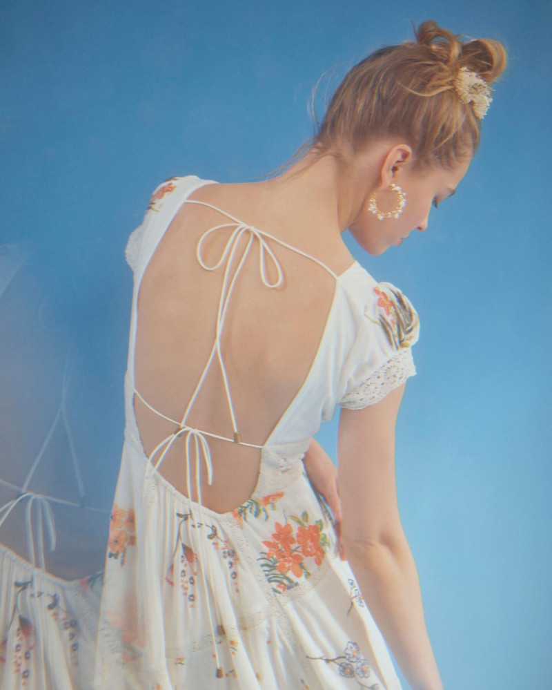 Caroline Kelley featured in  the BHLDN catalogue for Spring/Summer 2021