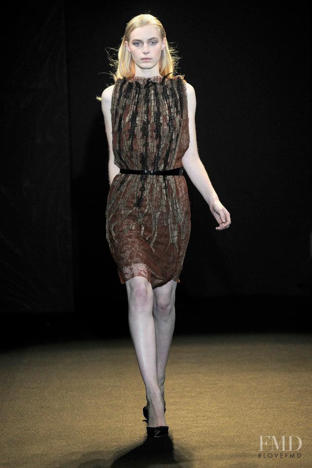 Julia Nobis featured in  the Sharon Wauchob fashion show for Autumn/Winter 2011