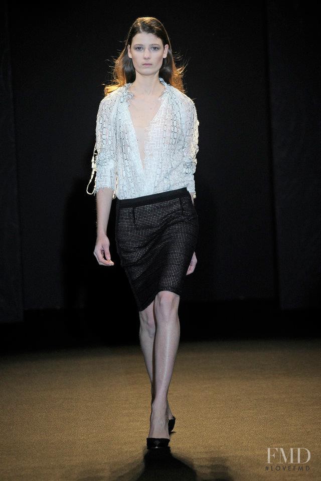 Débora Müller featured in  the Sharon Wauchob fashion show for Autumn/Winter 2011